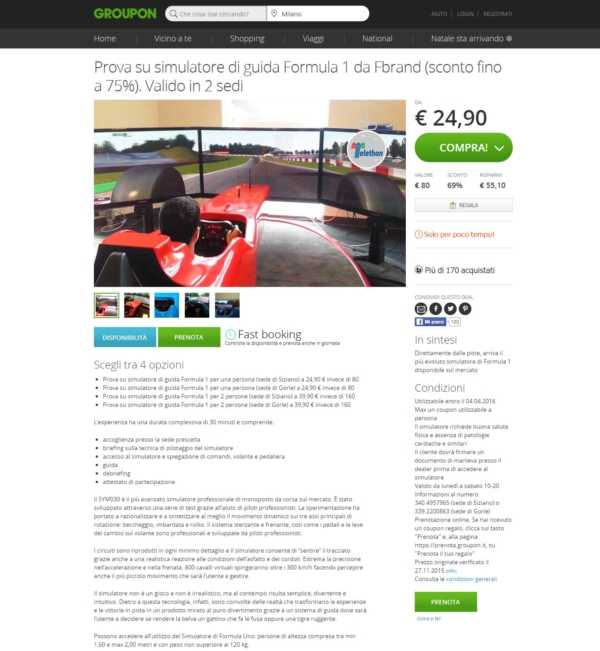The F1 Fbrand Simulator - Professional Guide - Groupon Promo Deal