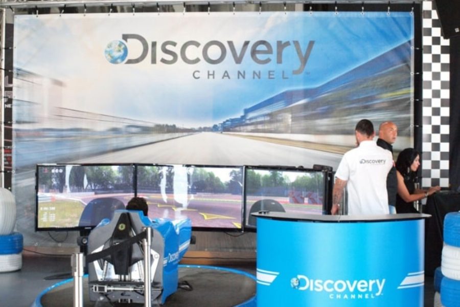 Die F1-Simulation mit Discovery Channel und Top Gear Live