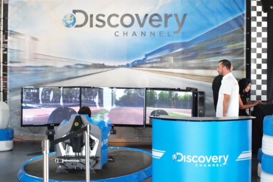 The F1 simulation with Discovery Channel and Top Gear Live