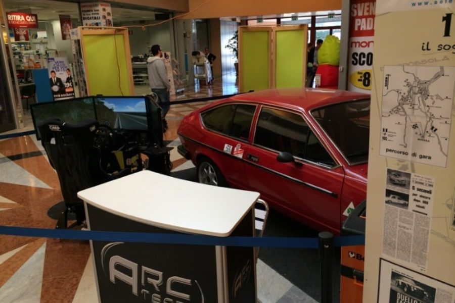 Rallye, was für eine Leidenschaft! Der Rallye-Simulator im Einkaufszentrum San Martino