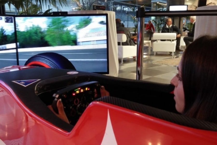 The F1 simulator with Gecal in Monza