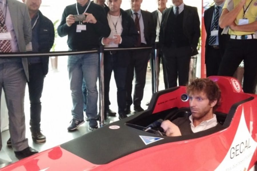 The F1 simulator with Gecal in Monza