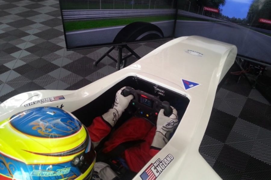 The FAA Top Class F1 simulator debuts in Barrett-Jackson
