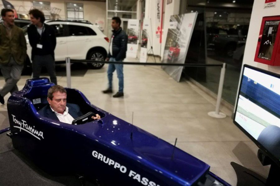 Der Protagonist des F1-Simulators Auch beim Autohaus Gruppo Fassina Mailand