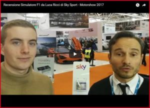Revisión de F1 Pro Simulator por Luca Ricci de Sky Sport en el Motorshow