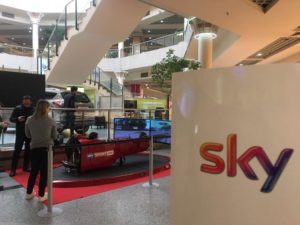 Simulatore F1 Professionale Sky Sport con Fbrand - Stand Centro Commerciale Le Gru di Grugliasco