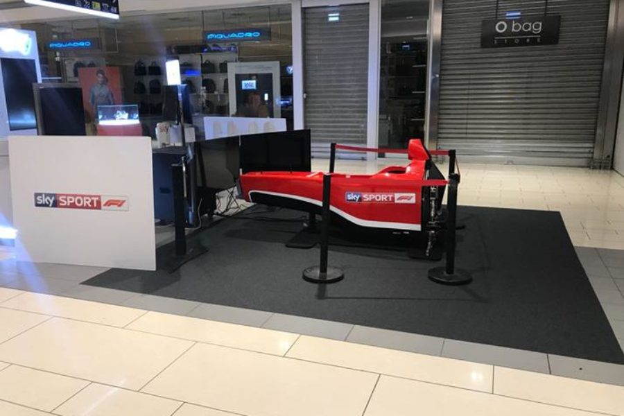 Formula 1 Simulator and Sky Sport Arrive in the Shopping Centers of Rome