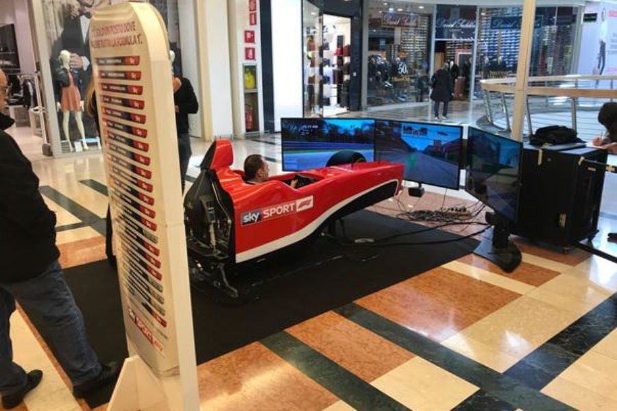 Formula 1 Simulator y Sky Sport llegan a los Centros Comerciales de Roma