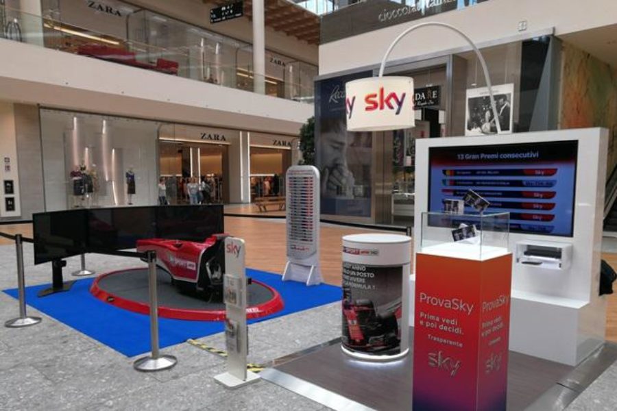 Sky Sport F1 im Il Centro di Arese mit dem dynamischen Formel-1-Simulator