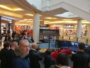 At the Euroma2 Shopping Center the Simulator Formula E Electrified Everyone