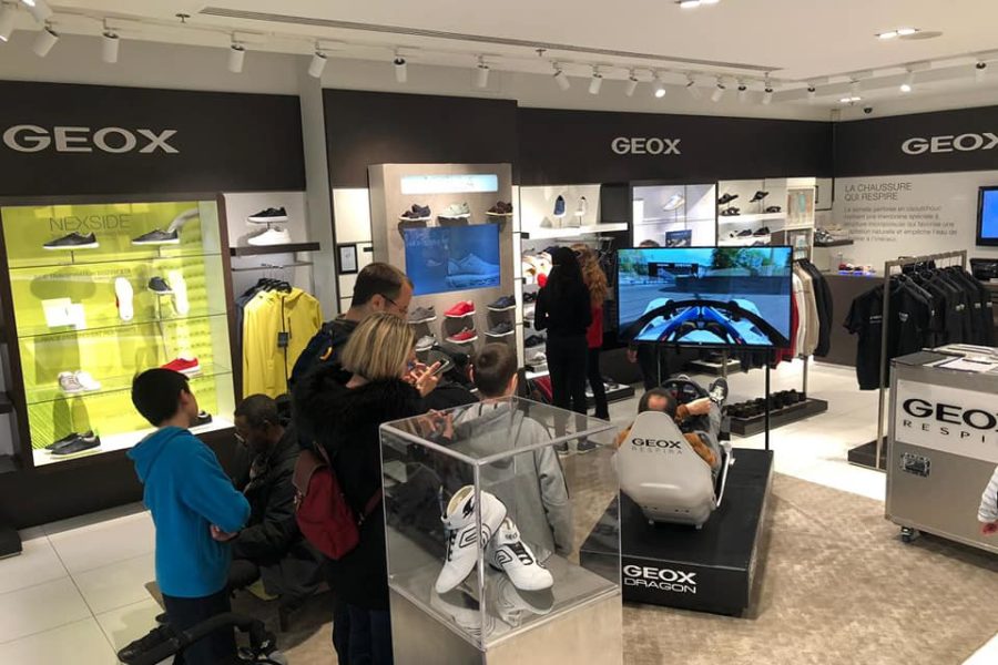 Formula E simulator with Geox in France and Germany