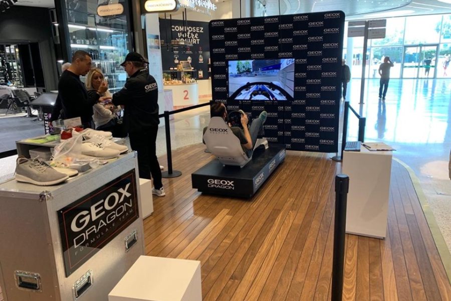 Formula E simulator with Geox in France and Germany