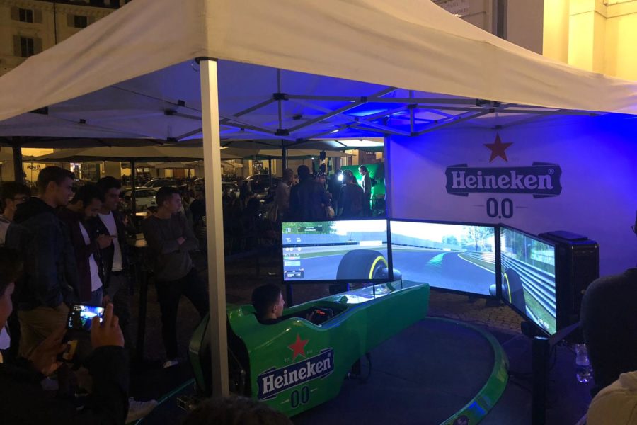 Heineken und Fbrand wiederholen den Erfolg mit dem F1-Simulator