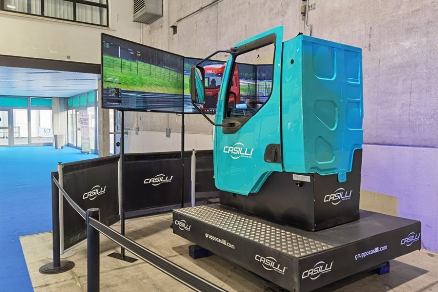 Simulador de camiones del Grupo Casilli en LETExpo Verona Fiere
