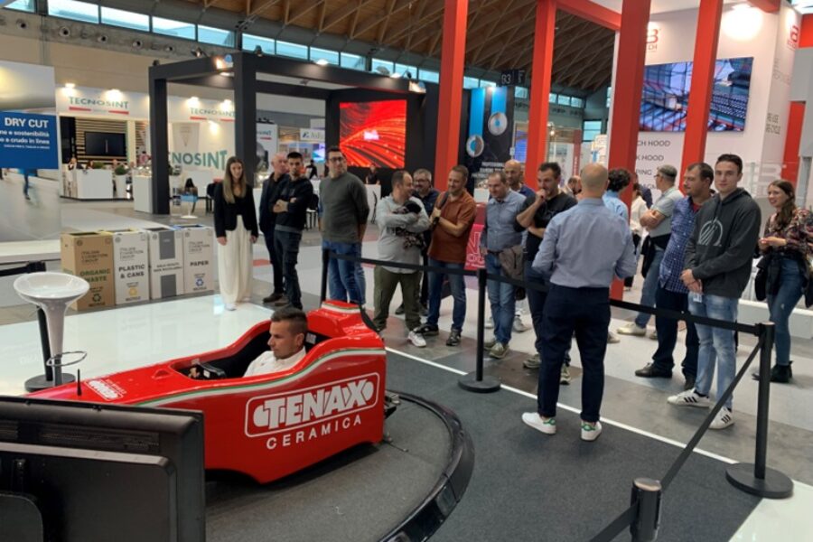 Tenax SPA with the F1 Simulator at the TECNA Rimini Fair