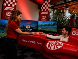 Nestle KitKat event with F1 Apex simulator at Fdrive Quito