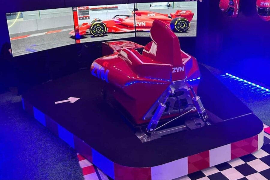 Simulatore F1 Fbrand con IQOS di Madrid per l’evento ZYN
